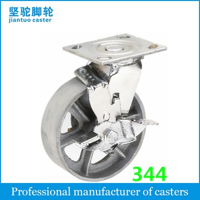 Heavy Duty PU Caster with Cast Iron Rim 344/633