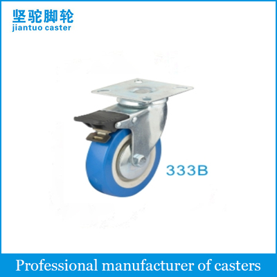 Light Duty Grey Rubber Caster (Blue PVC) 333B