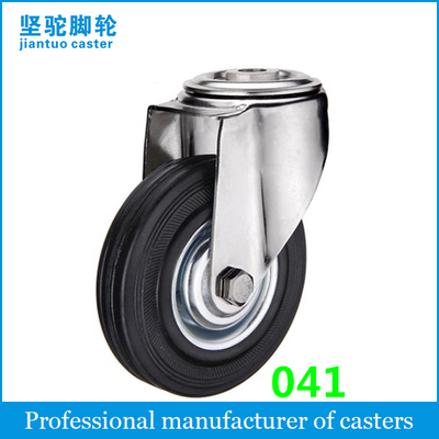 Black Rubber Industrial Caster (Rubber) 041