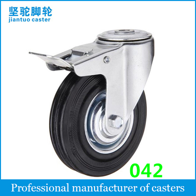 Black Rubber Industrial Caster (Rubber) 042