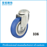 Light Duty Grey Rubber Caster (Blue PVC) 336