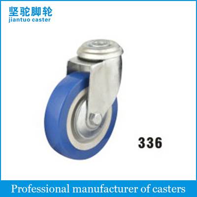 Light Duty Grey Rubber Caster (Blue PVC) 336