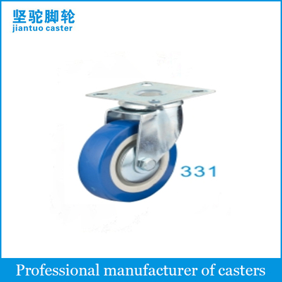 Light Duty Grey Rubber Caster (Blue PVC) 331