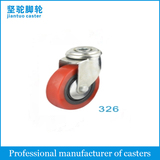 Light Duty Grey Rubber Caster (Red PVC) 326