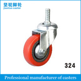 Light Duty Grey Rubber Caster (Red PVC) 324
