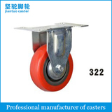 Light Duty Grey Rubber Caster (Red PVC) 322