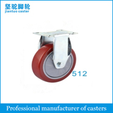 Medium Duty Single Bearing Caster (Purplish Red/Grey/Bright Red) 512