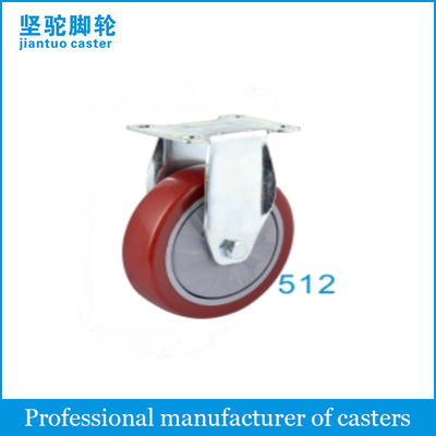 Medium Duty Single Bearing Caster (Purplish Red/Grey/Bright Red) 512