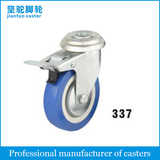 Light Duty Grey Rubber Caster (Blue PVC) 337