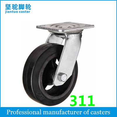 Heavy Duty Rubber Caster with Cast Iron Rim 311/621