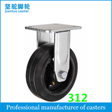 Heavy Duty Rubber Caster with Cast Iron Rim 312/622