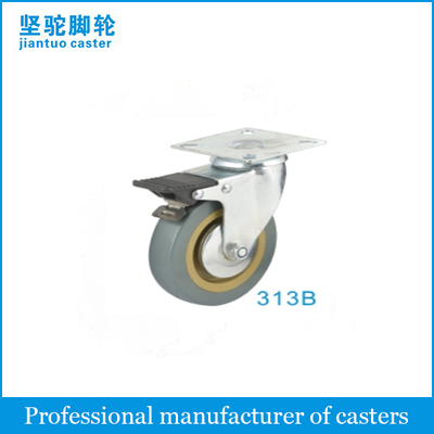 Light Duty Grey Rubber Caster (Grey PVC) 313B