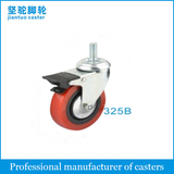Light Duty Grey Rubber Caster (Red PVC) 325B