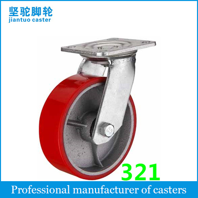 Heavy Duty PU Caster with Cast Iron Rim 321/631