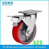 Heavy Duty PU Caster with Cast Iron Rim 323/633