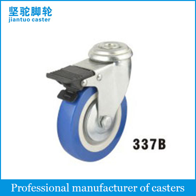 Light Duty Grey Rubber Caster (Blue PVC) 337B