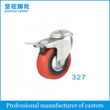 Light Duty Grey Rubber Caster (Red PVC) 327
