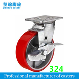 Heavy Duty PU Caster with Cast Iron Rim 324/633
