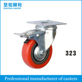 Light Duty Grey Rubber Caster (Red PVC) 323