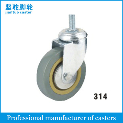 Light Duty Grey Rubber Caster (Grey PVC) 314