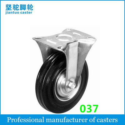 Black Rubber Industrial Caster (Rubber) 037